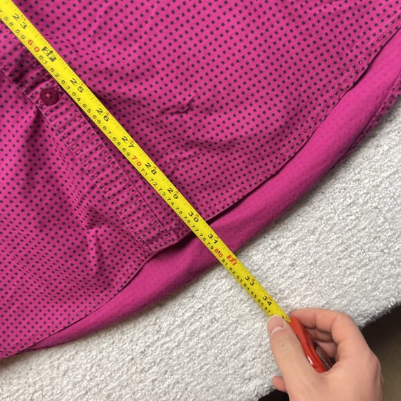 Y2K Guess Button Up Shirt Men L Slim Fit Long Sleeve Psychedelic Geometric AOP - Picture 7 of 11